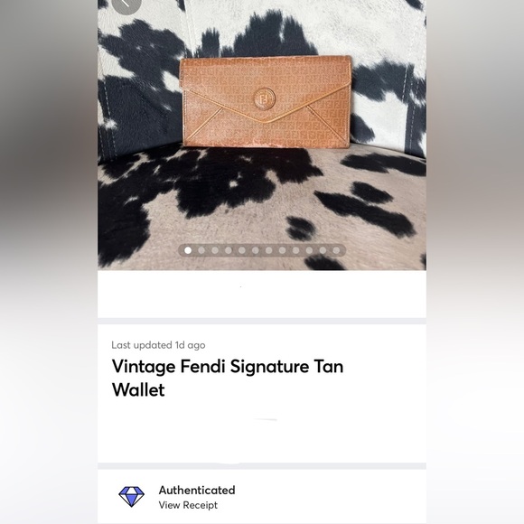 Vintage Fendi Signature Tan Wallet - Picture 15 of 15